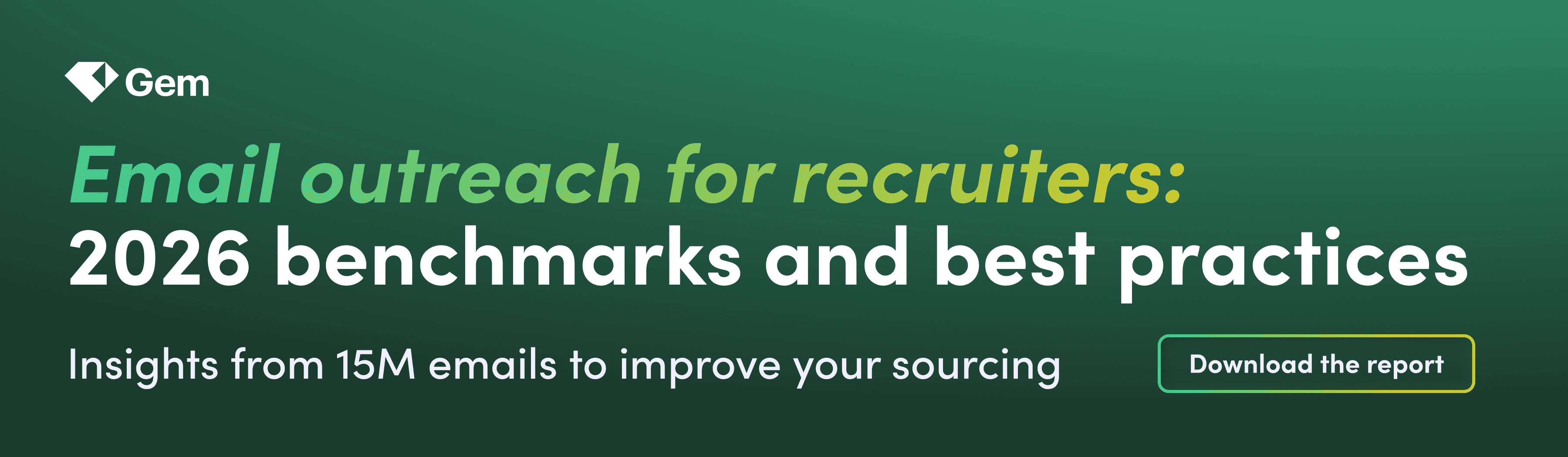 Email outreach for recruiters: 2026 benchmarks and best practices | Banner image