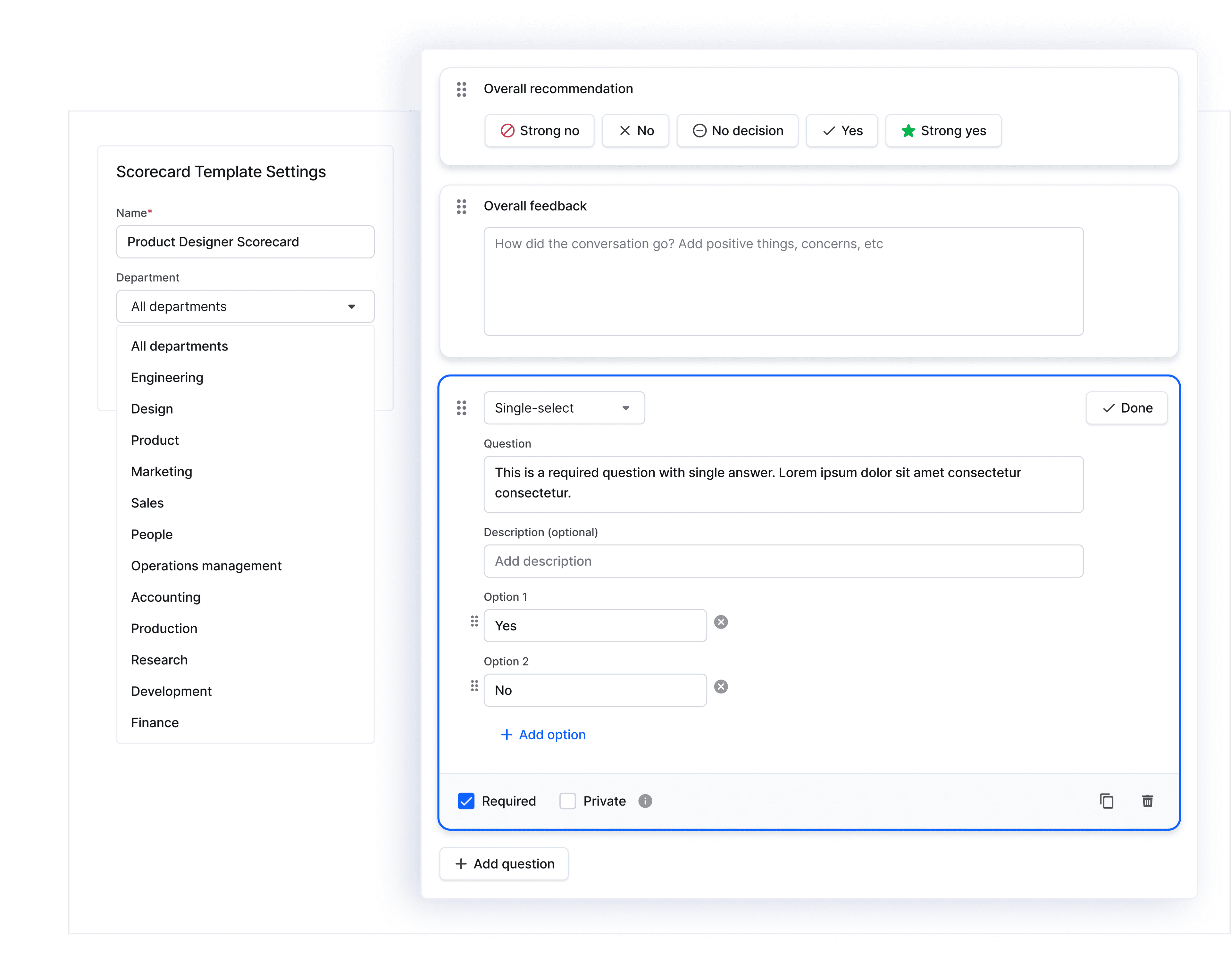 ATS Scorecard feedback