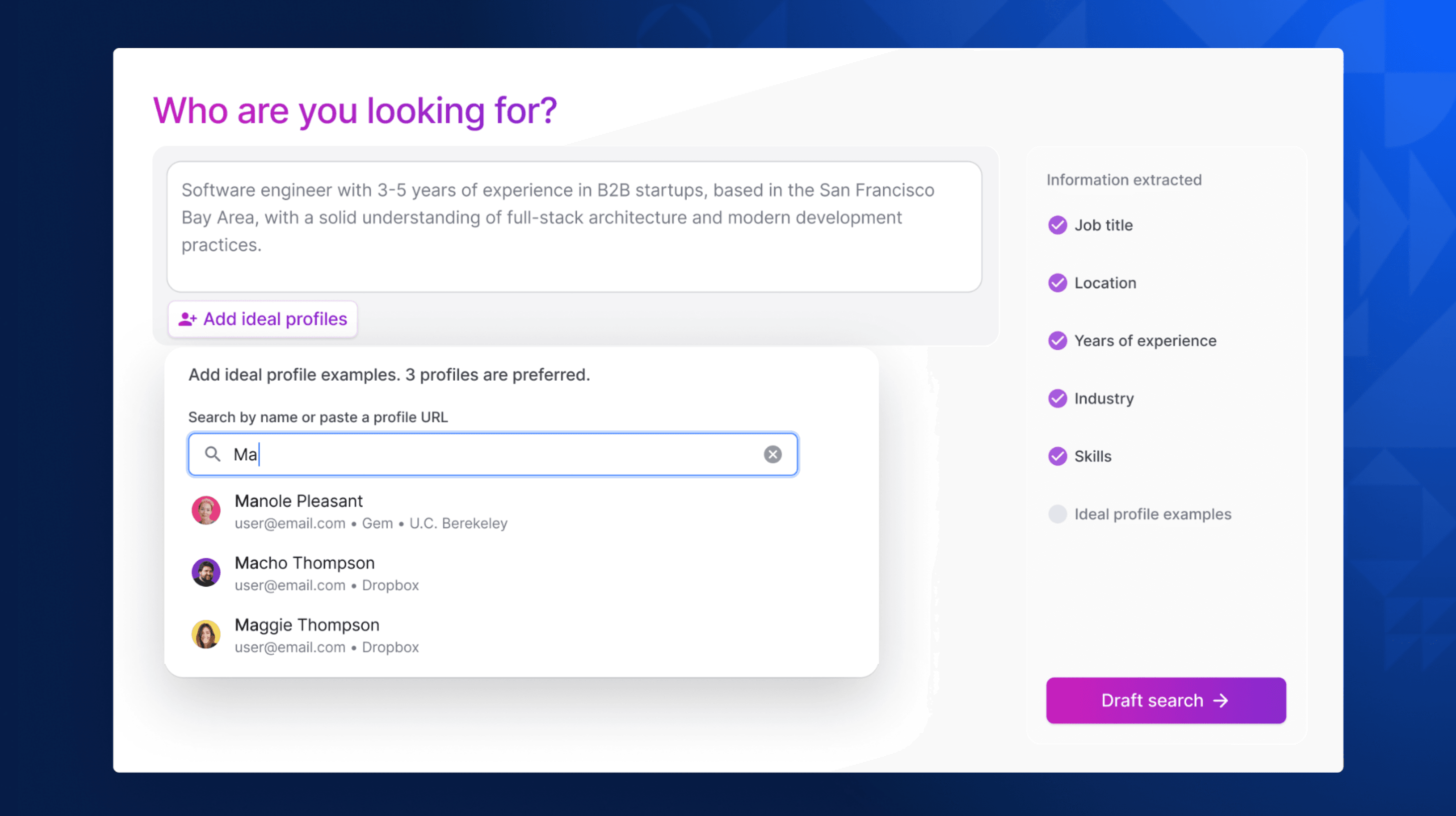 AI Sourcing Ideal Profiles Dec 2025
