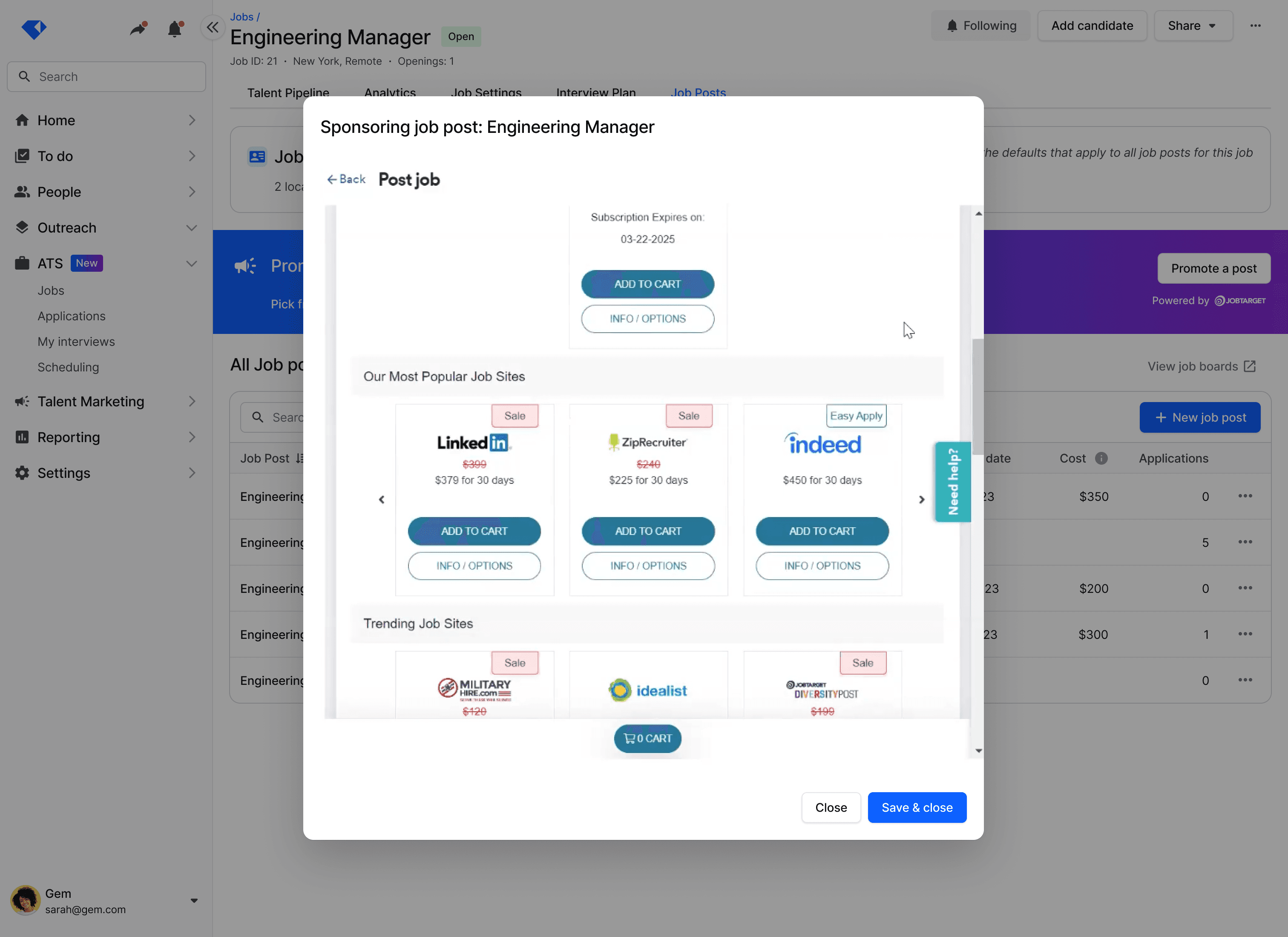 Gem ATS Job Postings