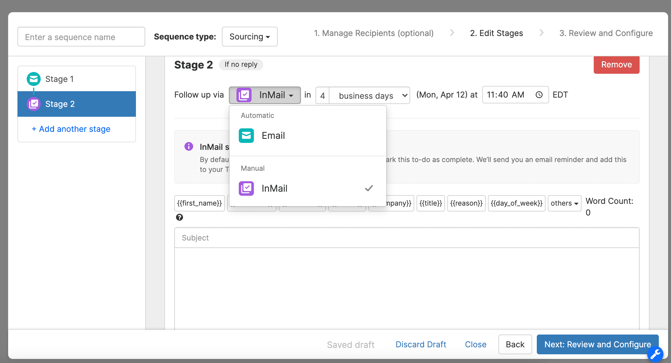 recruiting email sequences