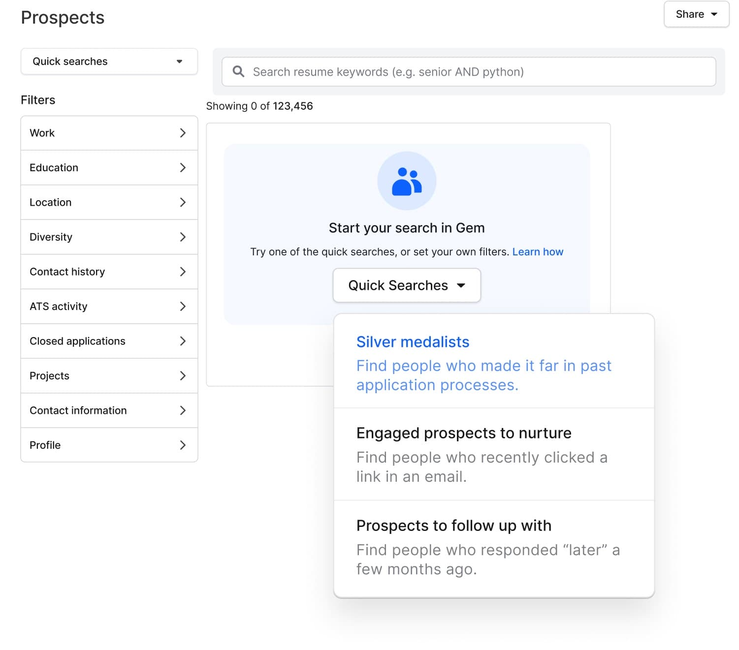 candidate rediscovery