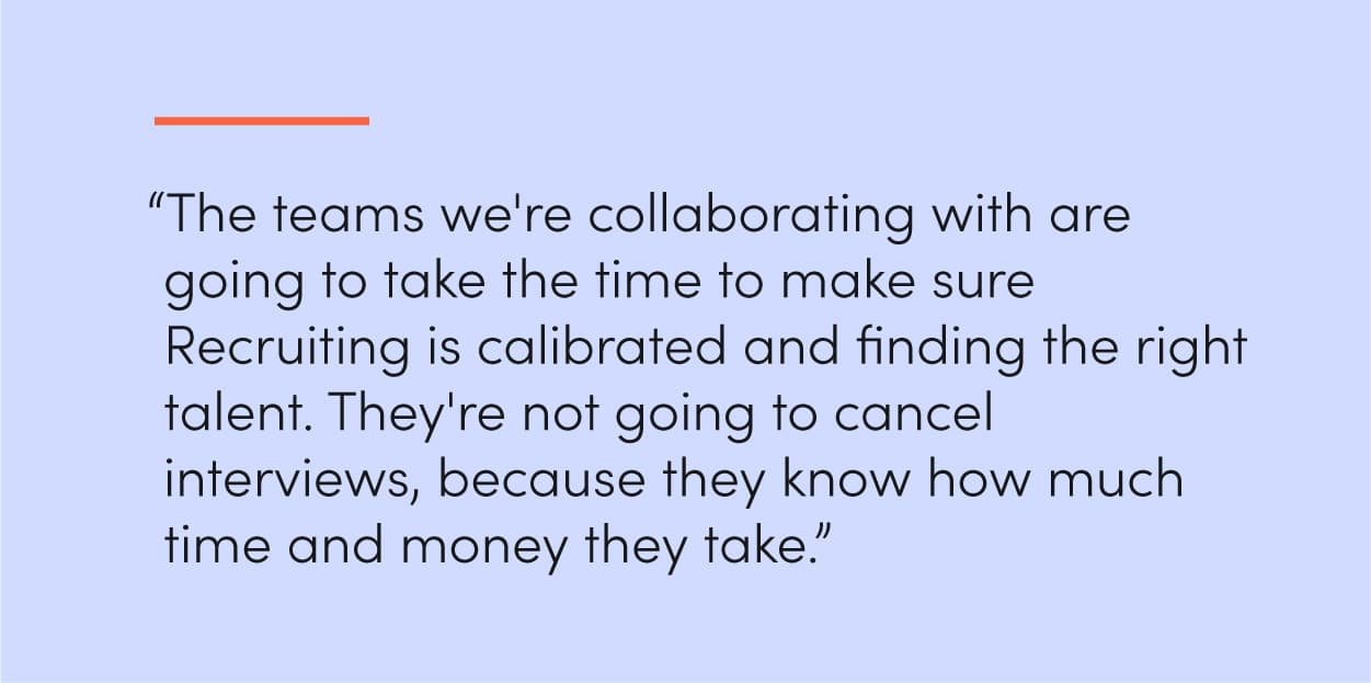 Recruiter cost ratio quotes Greg Troxell quote4