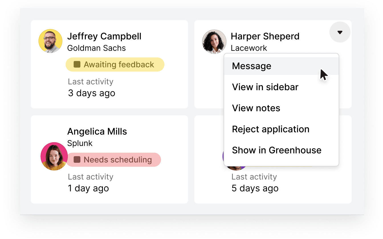 Talent Pipeline Dropdown