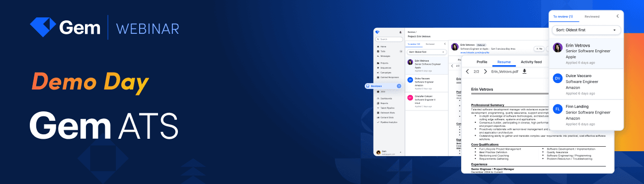 Gem ATS Demo Day | Hero Image | Resource Page