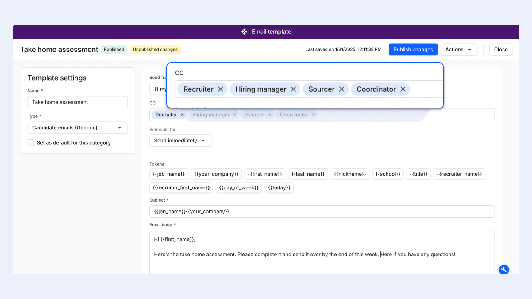 Nov 2025 - CC Hiring Team in Email Templates