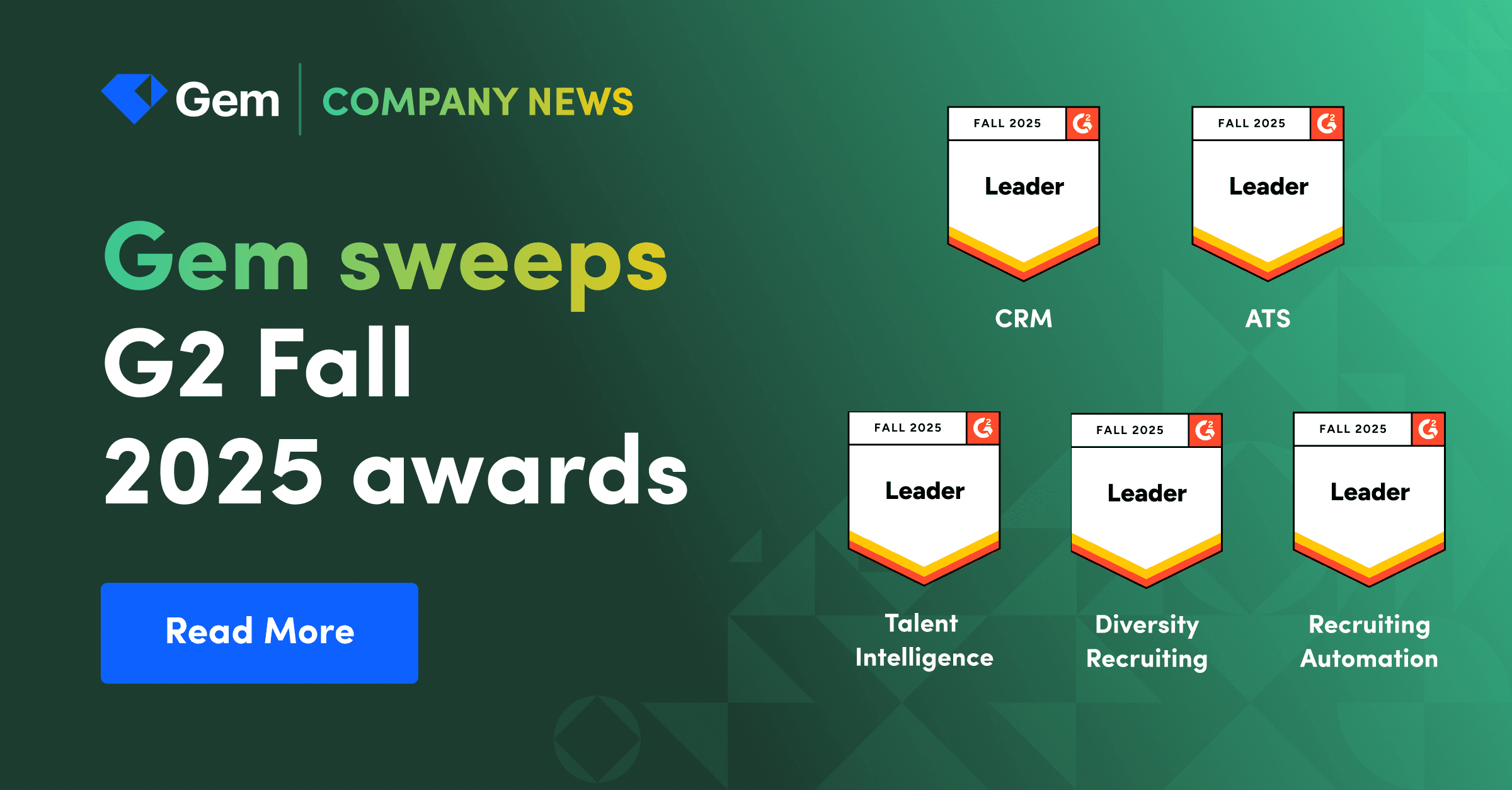 Gem G2 Fall 2025 awards
