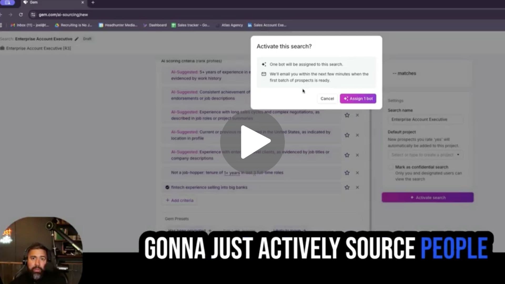 AI sourcing - joel