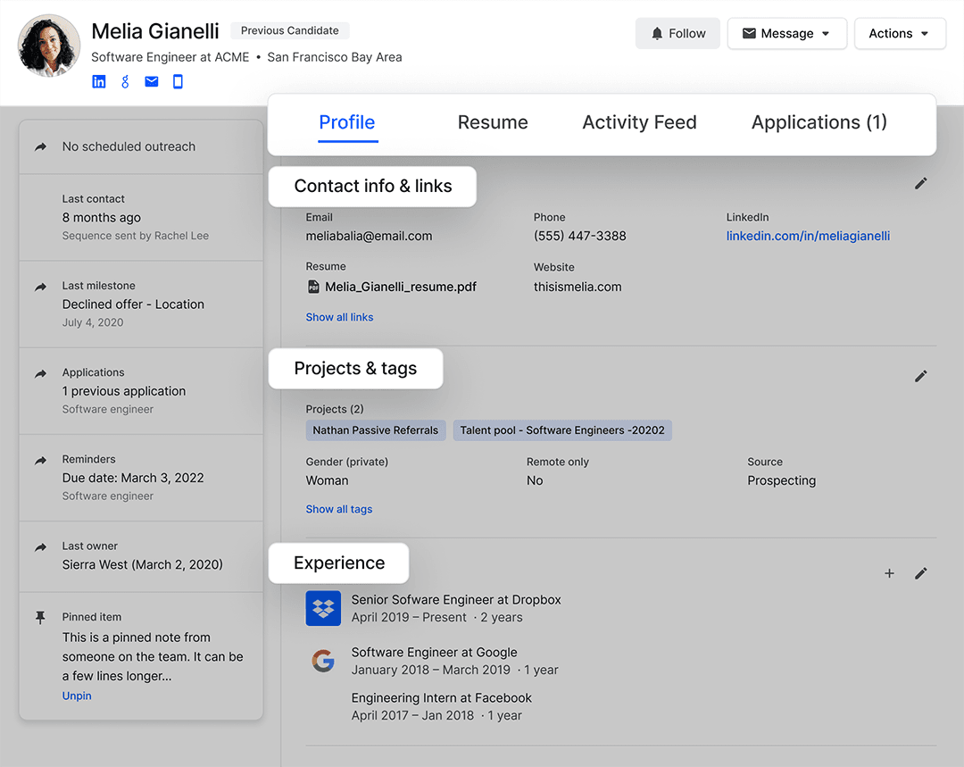 Candidate's First Profile