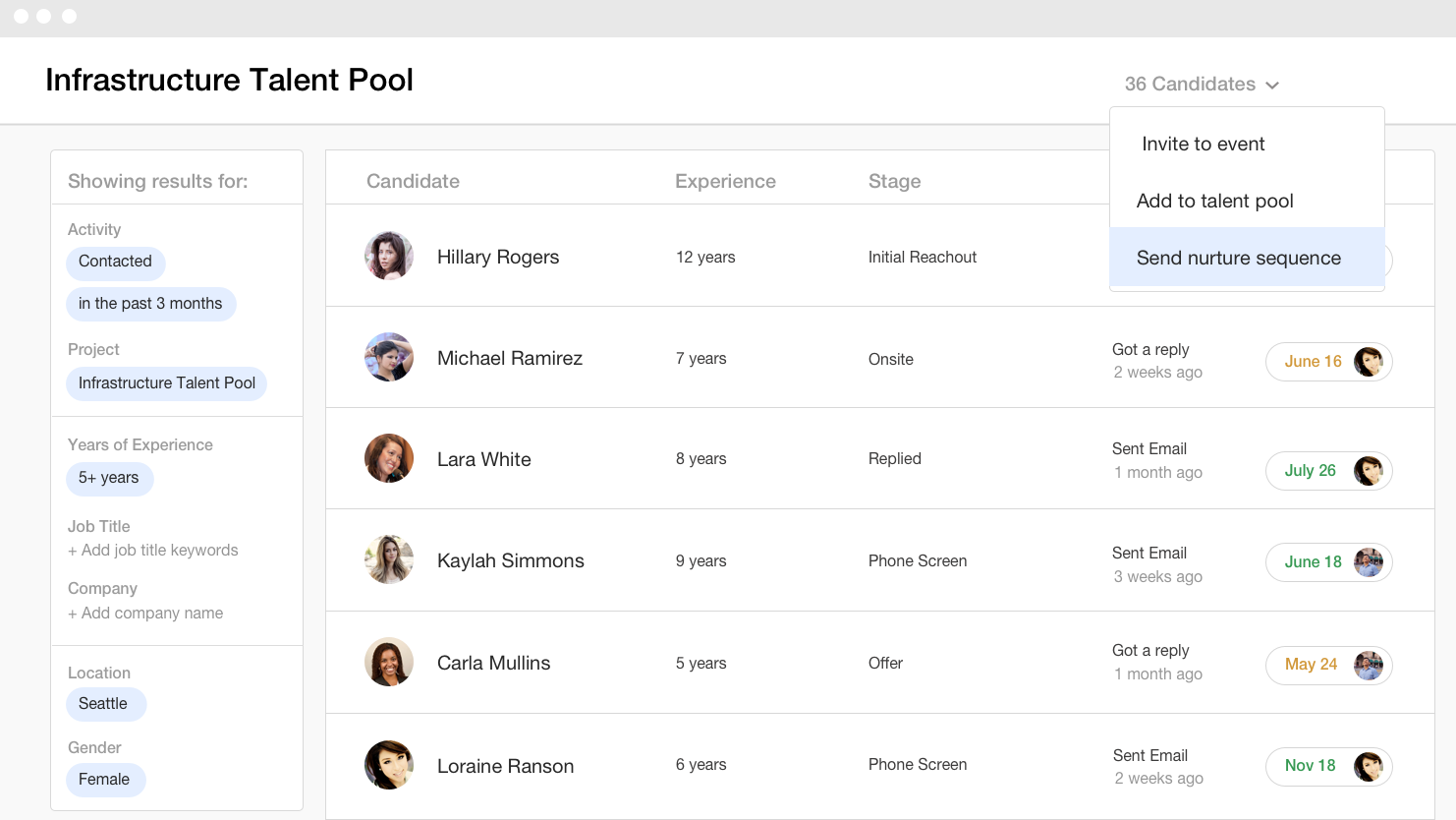 Infrastructure Talent Pool Dashboard